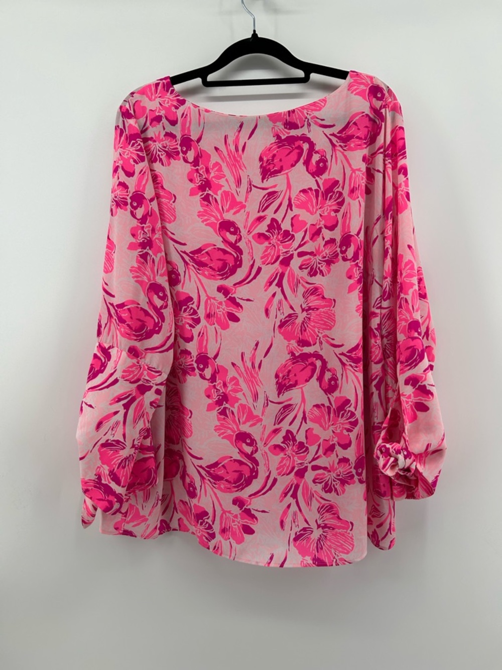 Lilly Pulitzer Langston Coral Reef Tint Flamingle blouse - Picture 5 of 8